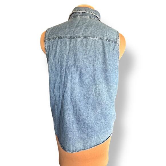 Vintage Disney Pooh Chambray Denim Shirt Tigger Piglet Embroidery Button Front - Picture 5 of 9